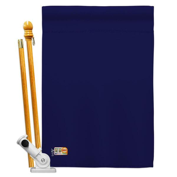 Cosa 28 x 40 in. Dark Blue Special Occasion Merchant Impressions Decorative Vertical House Flag Set CO4132802